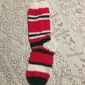 Hand-knit Christmas Stocking