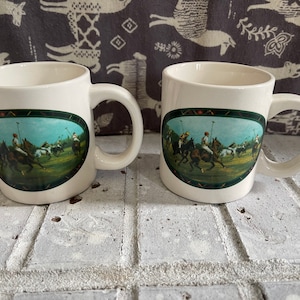 Vintage Ralph Lauren Set of 2 Polo Mugs