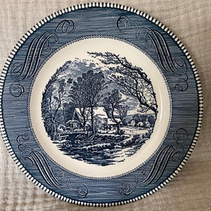 Vintage Currier and Ives Plate