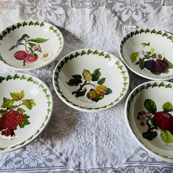 Vintage 1982 Portmeirion Pomona Large Soup Salad Bowls