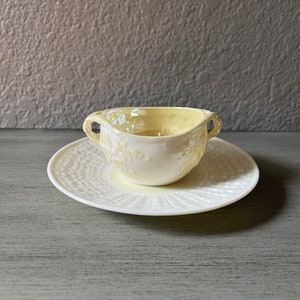 Irish Belleek Pottery Ivy Limpet Tea Cup and Saucer