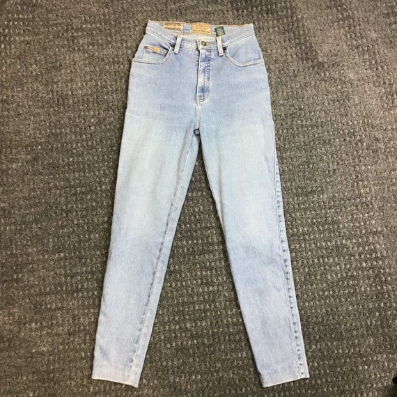 Express-Vintage, High Waisted, Tapered Jeans - image 1