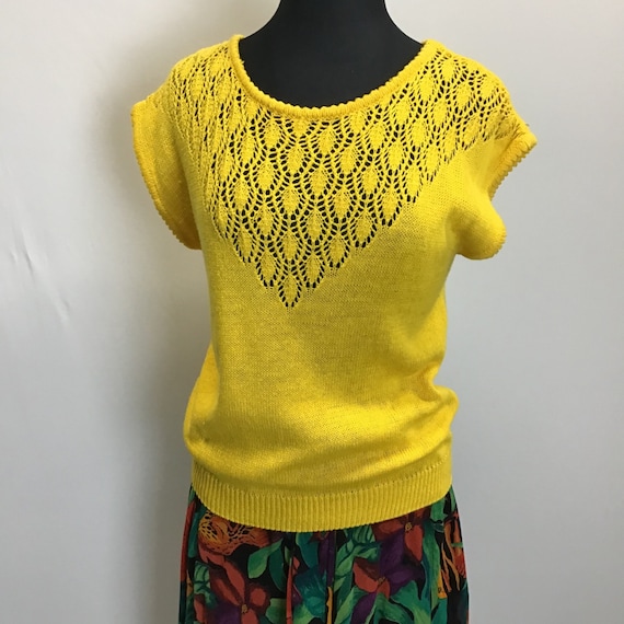 Vintage- Marigold, Short sleeved Sweater - image 1