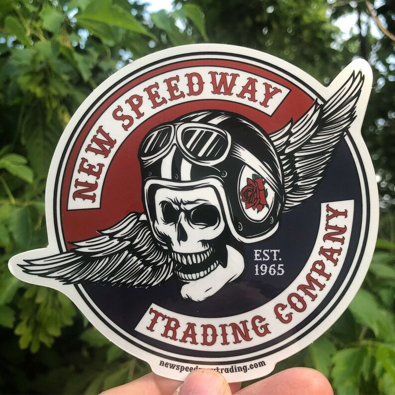 New Speedway Trading Company Wings Logo Sticker Etsy