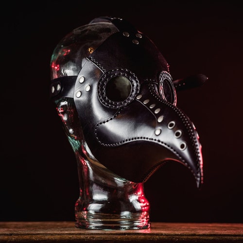 White Plague Doctor Masks Leather Plague Cosplay Unisex Plague Etsy