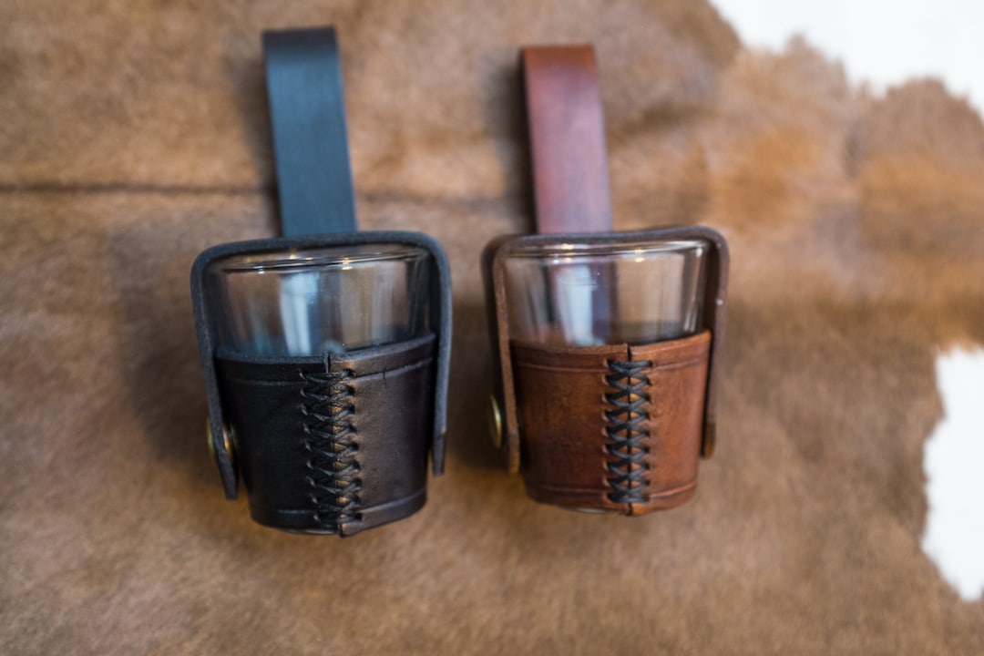 Leather Shot Glass Belt Holder Etsy