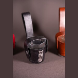 Leather Shot Glass Belt Holder