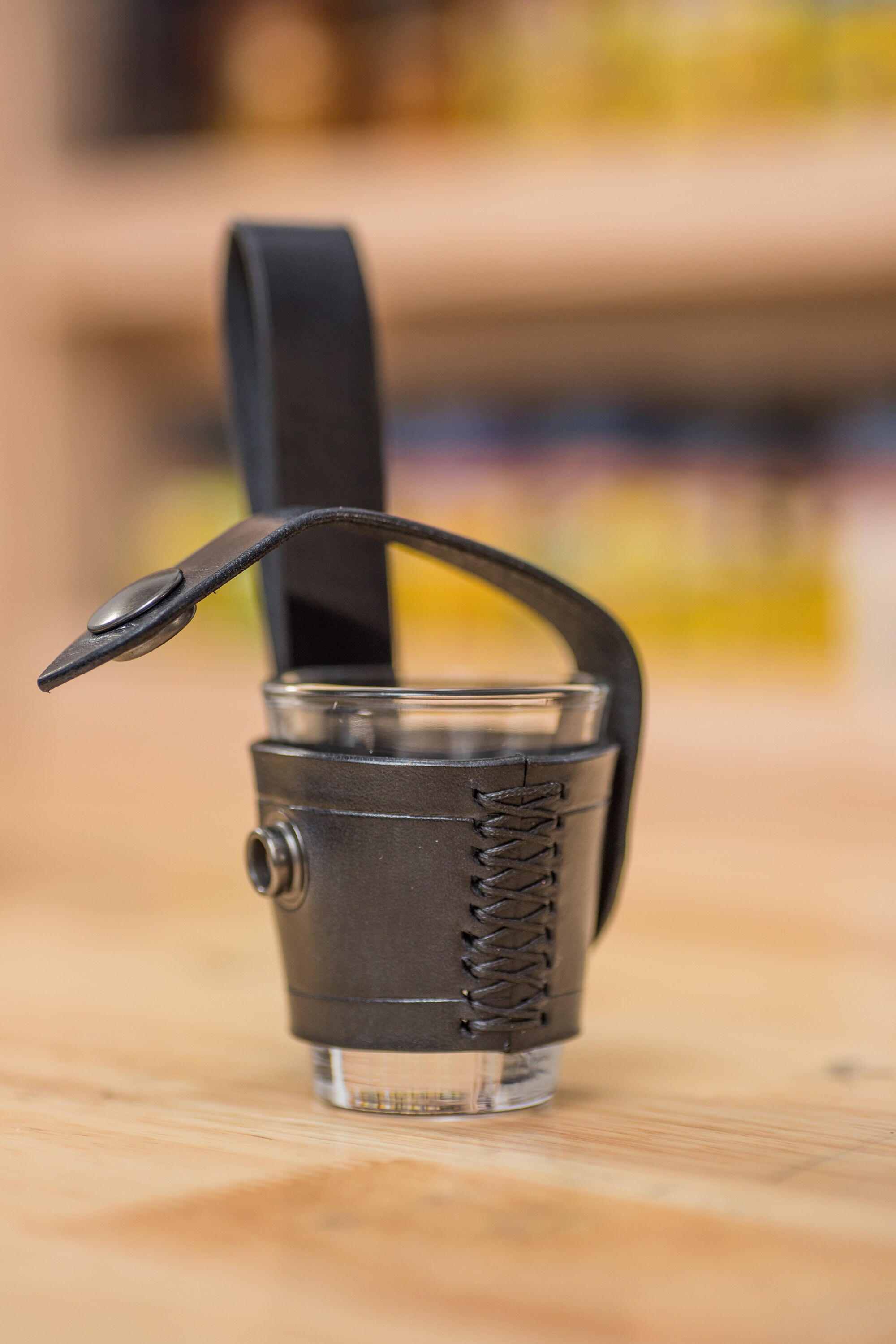 Leather Shot Glass Belt Holder Etsy