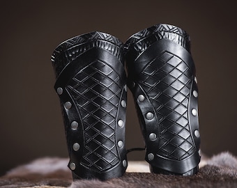 Handmade Leather Bracers