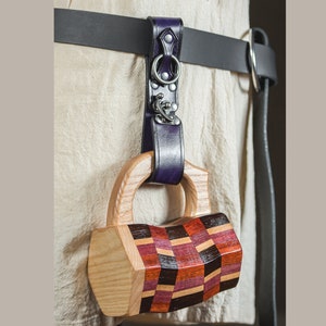Leather Mug Holder - Purple