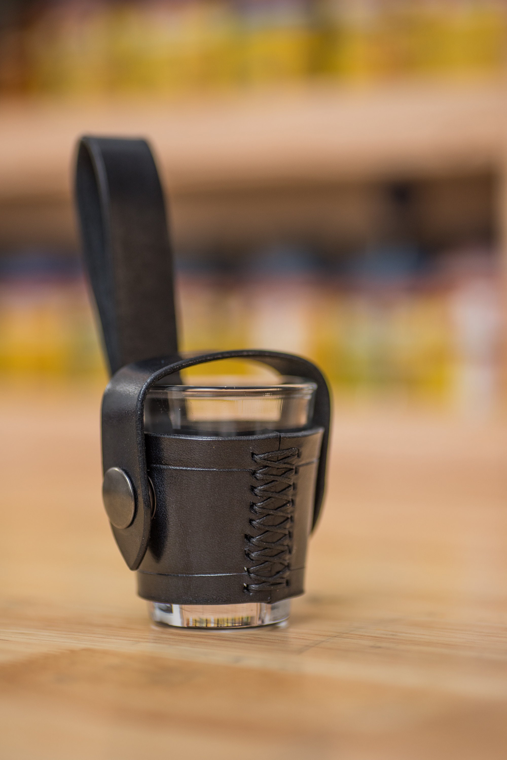 Leather Shot Glass Belt Holder Etsy