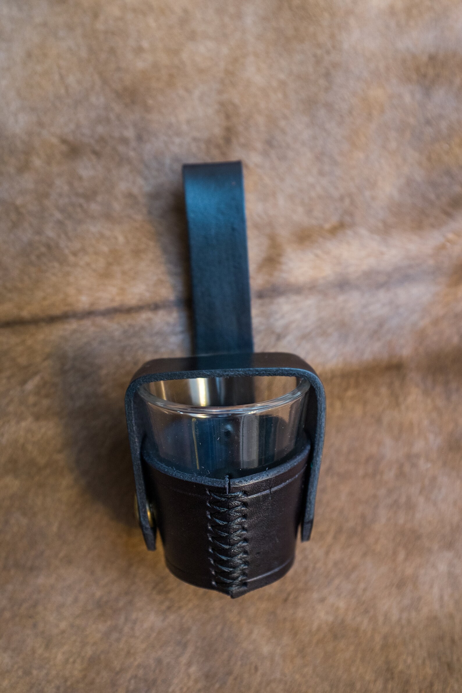 Leather Shot Glass Belt Holder Etsy
