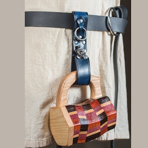 Leather Mug Holder - Blue