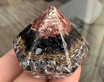 Orgonite® Pyramid Orgone Energy Pyramid Black Tourmaline Crystal,home Protection,harmony,Reiki healing gift,sleep better