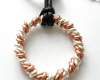 Double Twisted Tensor Ring Pendant 1/8 Empowerment Cubit- 188 MHz frequency,Sacred geometry,Energy strengthens