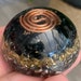 Orgonite® Dome energy buster with Black Tourmaline,Reiki Crystal healing,stress relief gift,pocket orgone,torus orgonite