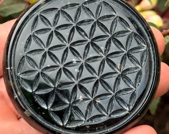 Orgonite® Tower Buster with Black Tourmaline, Flower of Life – Energy Protection, Reiki Healing, Chakra Balancing, Stress Relief Gift