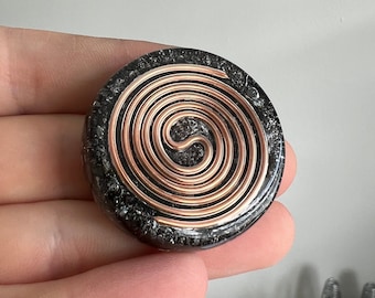 Orgonite®,orgone de poche,décharge d'énergie avec shungite élite,cristal Reiki, guérison du stress,orgonite tore,fleur de vie