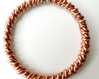 Double Twisted Tensor Ring 1/4 Lost Cubit- (14.91), 177 MHz frequency, Sacred geometry,Energy strengthens,sleep better,meditation