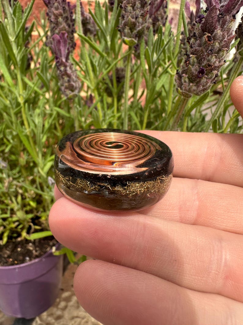 Orgonite®,Pocket orgone,energy buster with Elite Shungite,Reiki Crystal ,stress relief gift,Flower of Life,Seed of life,harmony & balance image 4