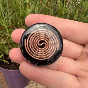 Orgonite®,Pocket orgone,energy buster with Elite Shungite,Reiki Crystal ,stress relief gift,Flower of Life,Seed of life,harmony & balance image 3