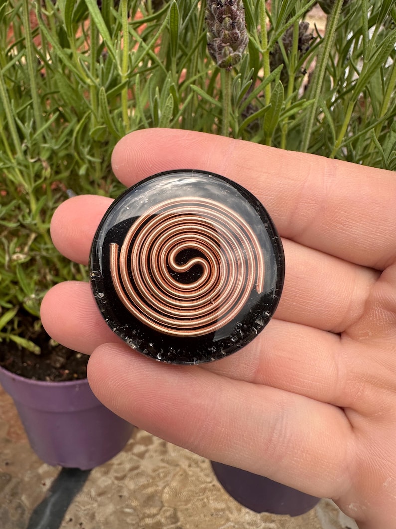 Orgonite®,Pocket orgone,energy buster with Elite Shungite,Reiki Crystal ,stress relief gift,Flower of Life,Seed of life,harmony & balance image 3