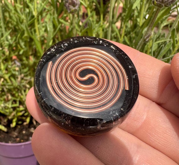Orgonite®,Pocket orgone,energy buster with Elite Shungite,Reiki Crystal ,stress relief gift,Flower of Life,Seed of life,harmony & balance