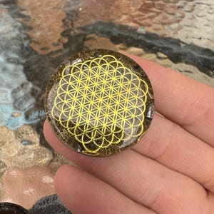 Orgonite®,Pocket orgone,energy buster with Elite Shungite,Reiki Crystal ,stress relief gift,Flower of Life,Seed of life,harmony & balance image 5