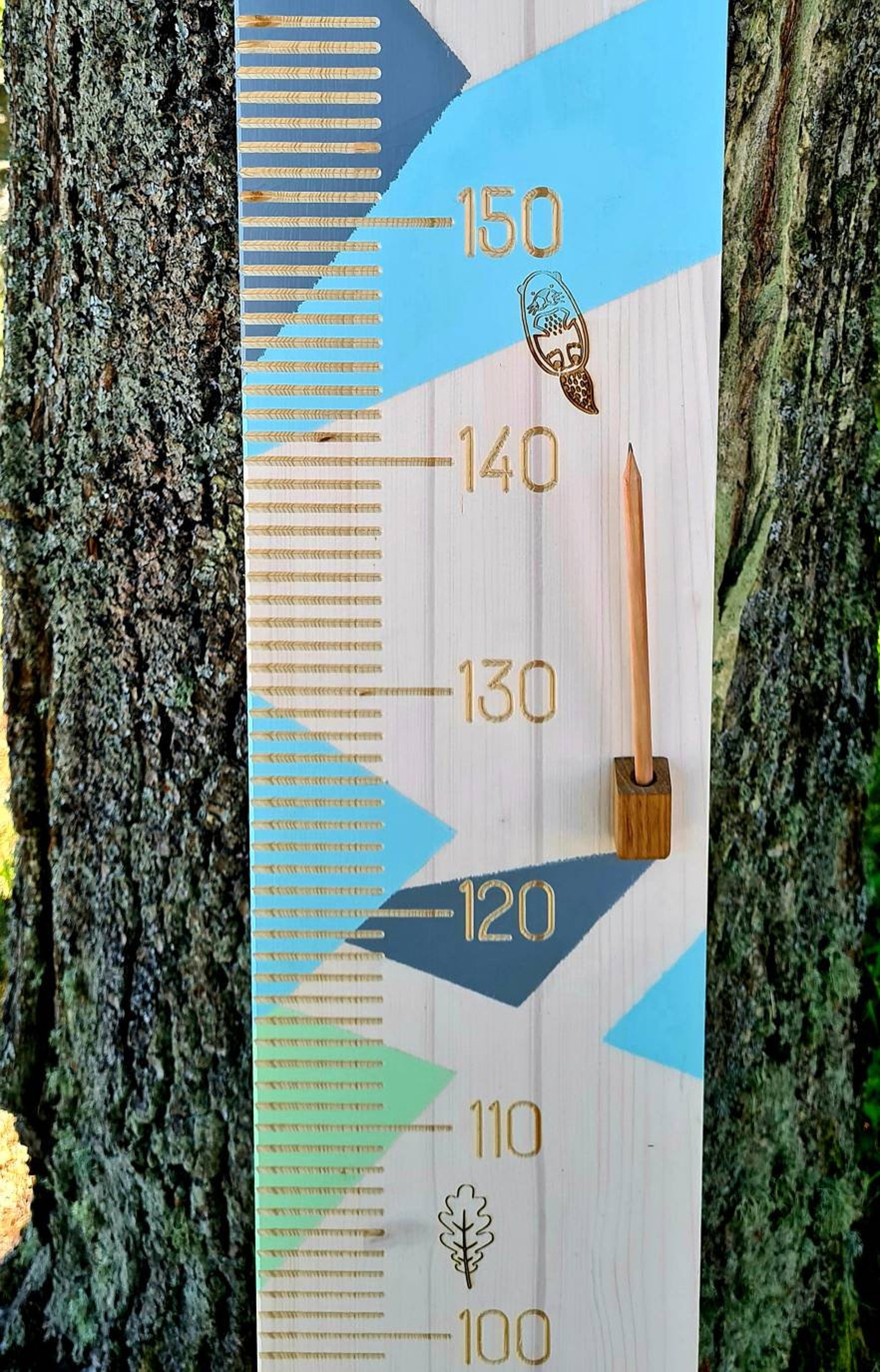 Metric & Feet Growth Chart Growth ruler Wooden chart Etsy