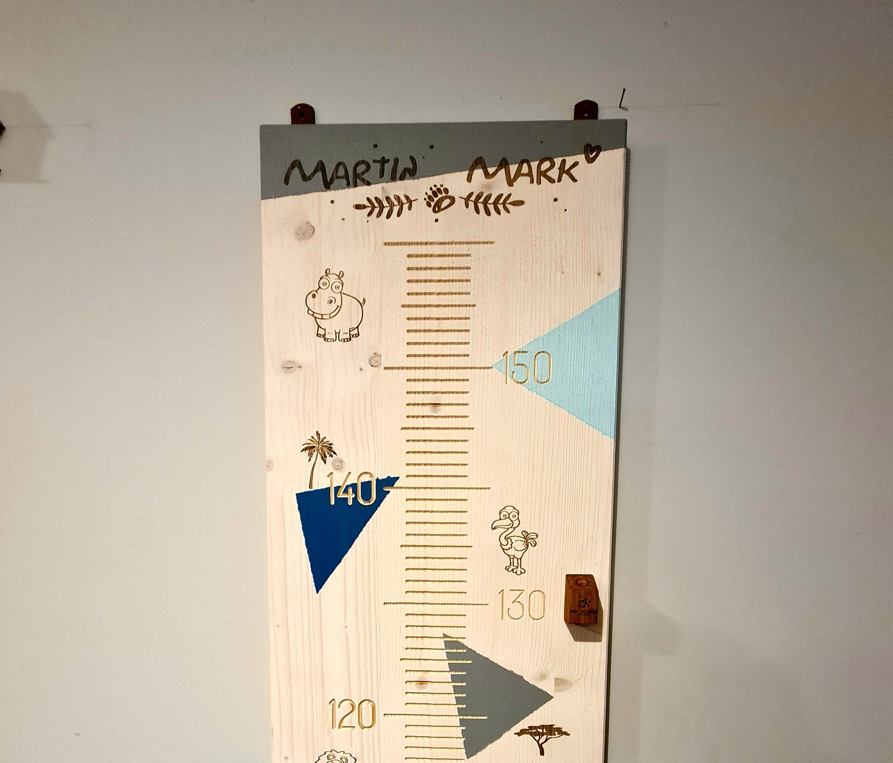 Metric & Feet Growth Chart Twins Double Growth ruler Etsy