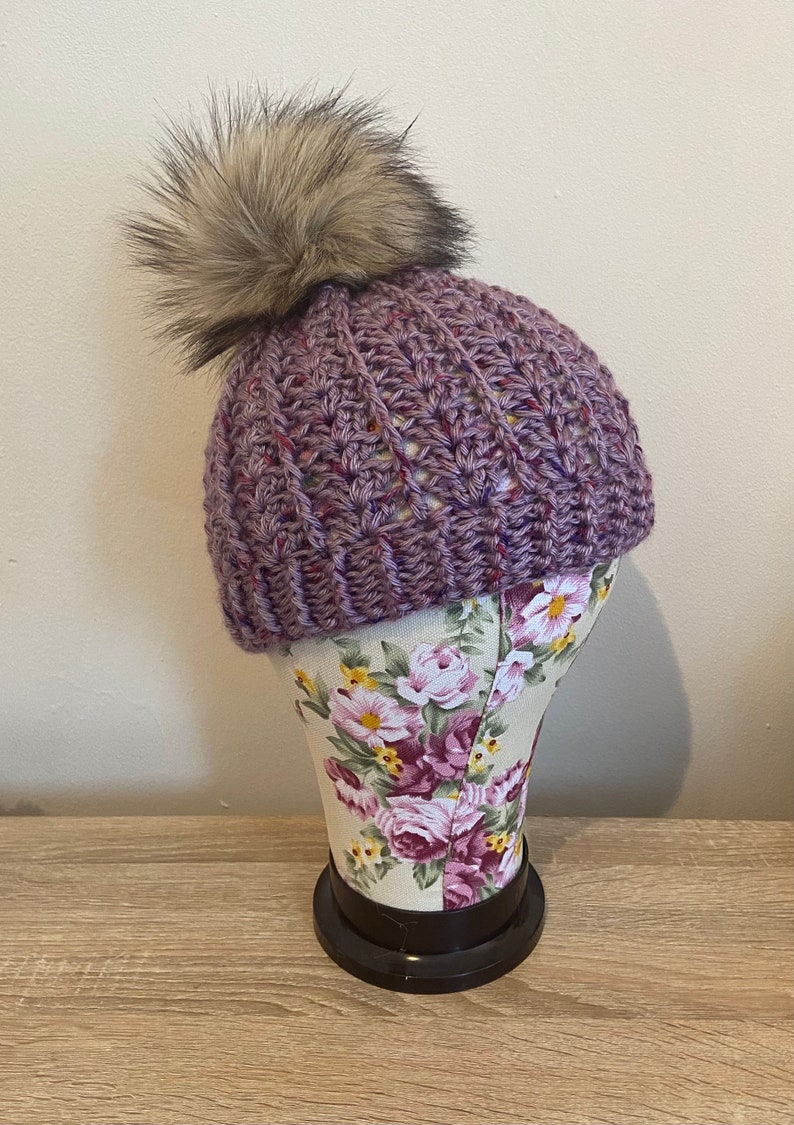 Handmade Crochet Ladies Small Purple 