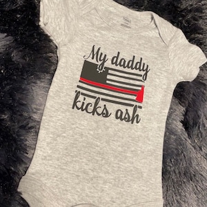 Firefighter baby onesie
