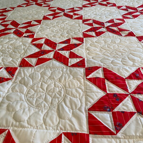 Red and White Quilt