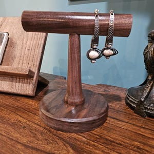 Handmade Wooden Bracelet Stand | Rustic Jewelry Display Holder