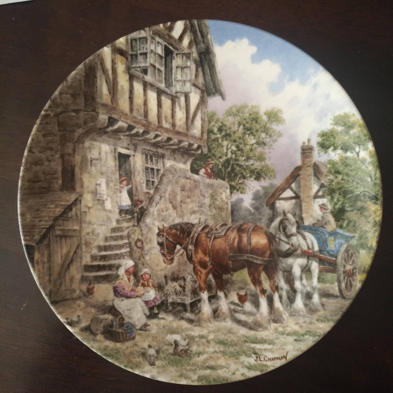 Vintage 1988 Wedgwood Life on the Farm Plates VintageDetola Decorative Display Plates Off to Work plate Morning in the Farmyard plate