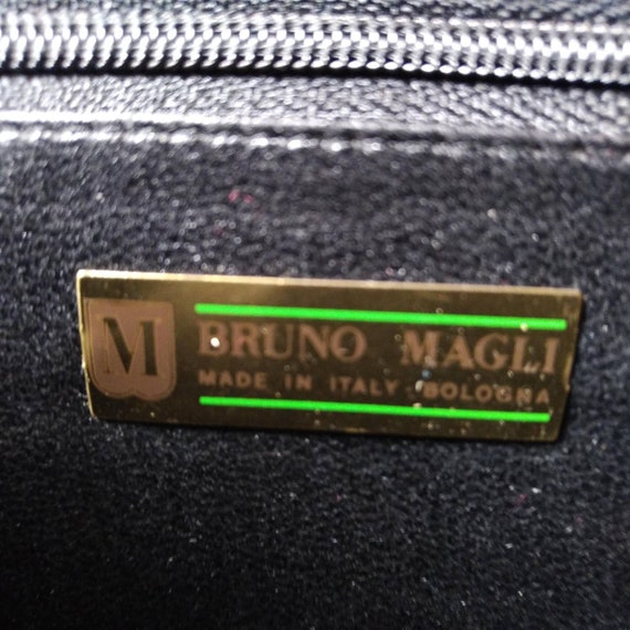 Vintage italian leather designer bag by Bruno Mag… - image 5