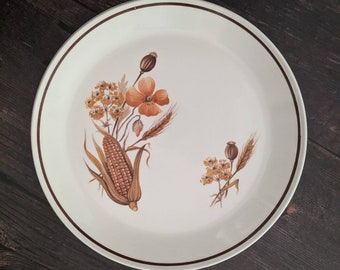 Vintage Johnson Bros Corn on the Cob Dinner Plate, Retro Stoneware Dinner Plate, Boho Chic Cottage Core Plate, Vintage Detola