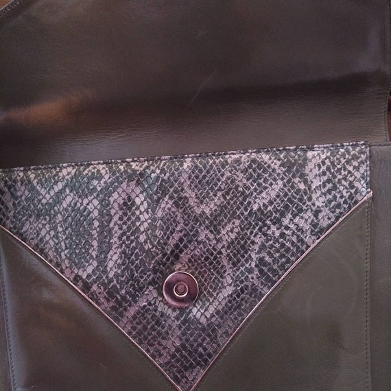 Vintage italian leather designer bag by Bruno Mag… - image 2
