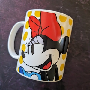 Vintage Minnie Mouse Mug Walt Disney Collectable Valentine birthday Housewarming gift kids retro collector