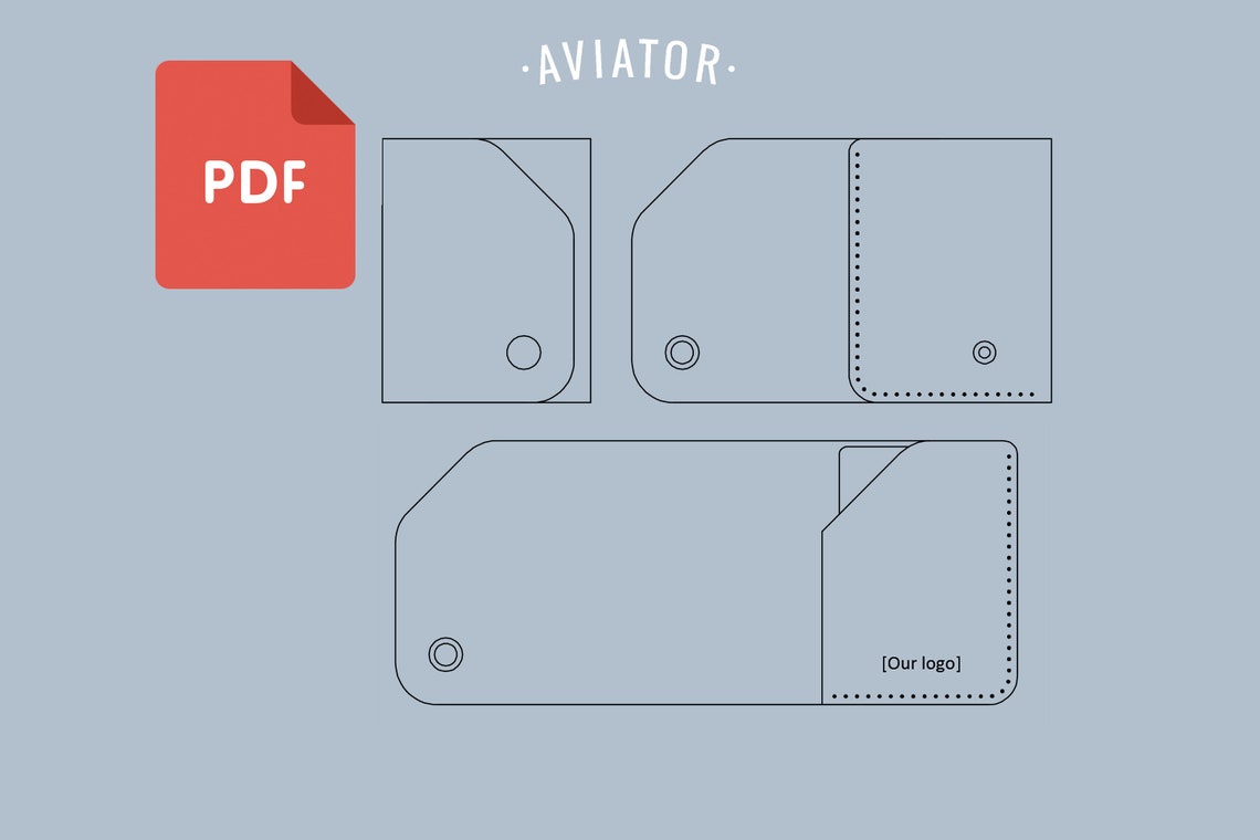 PDF Mini Cardholder Wallet 5 Template Simple Wallet Card | Etsy