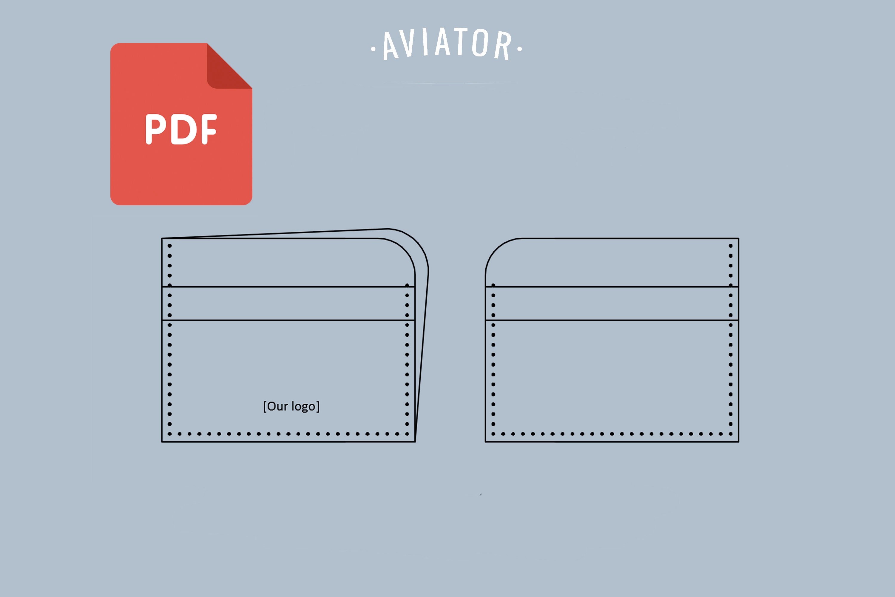 PDF Mini Cardholder Wallet 2 Template Simple Wallet Card | Etsy