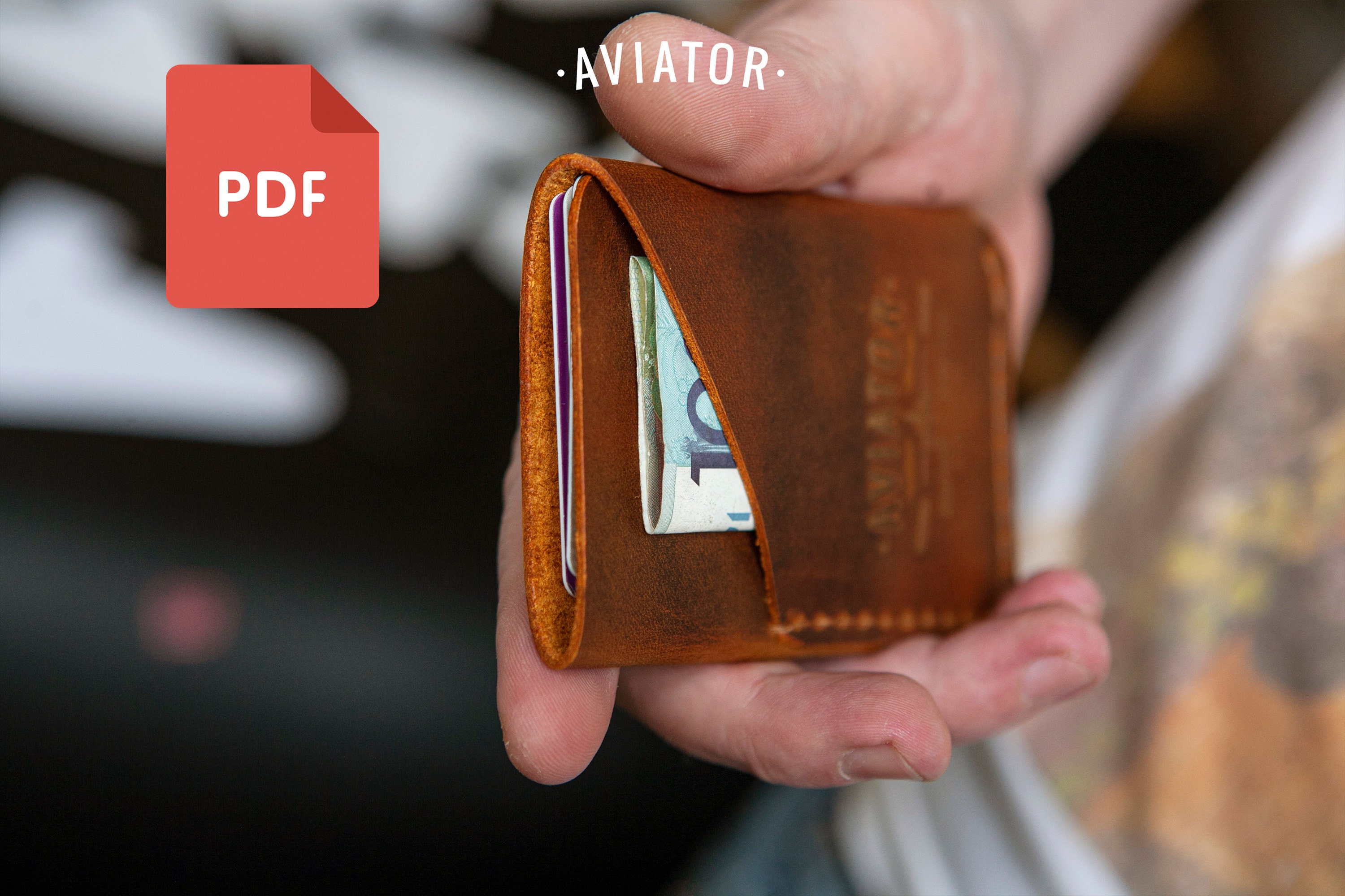 PDF Cardholder 5 Template Simple Wallet Card wallet PDF Etsy