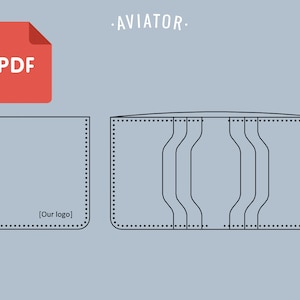 PDF Bifold Wallet 2 Template Simple Wallet Card Wallet | Etsy