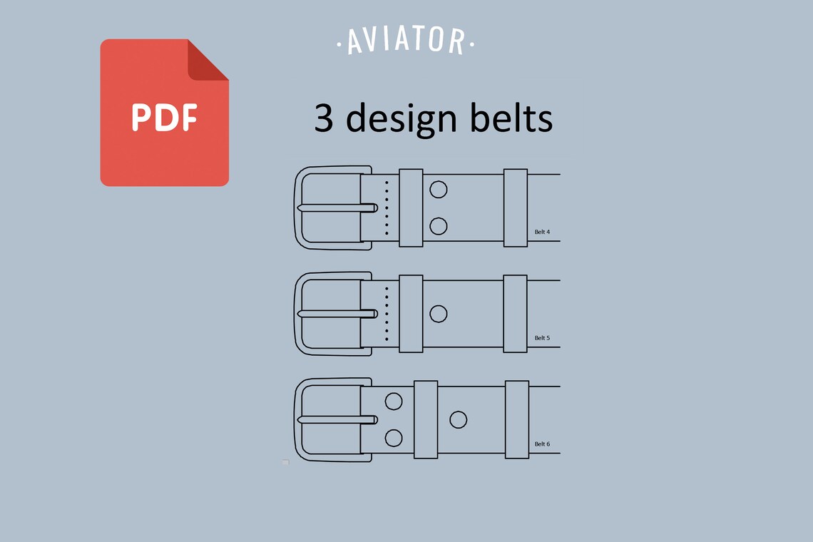 PDF Belt 3 designs in two sizes each 40мм 35мм Belt End Etsy
