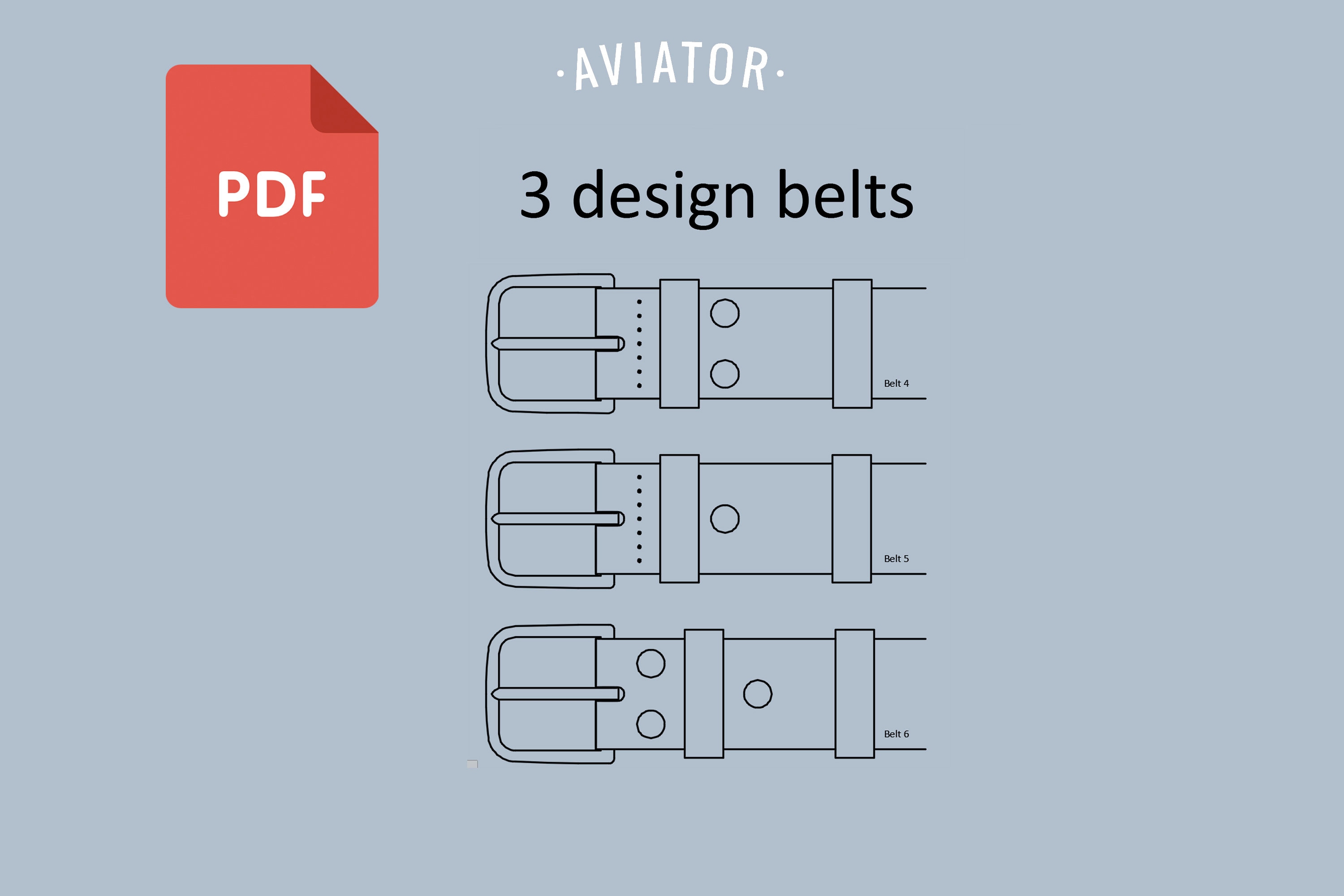 PDF Belt 3 designs in two sizes each 40мм 35мм Belt End Etsy