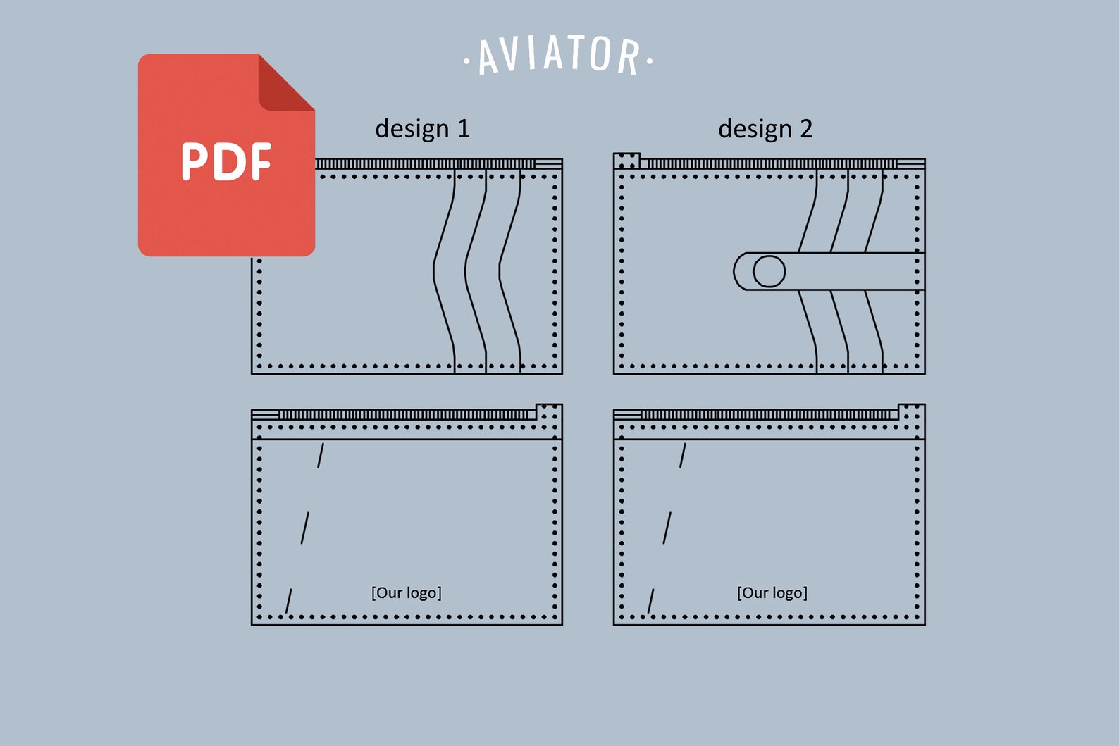 PDF Cardholder Wallet Horizontal 3 Template Simple Wallet Etsy