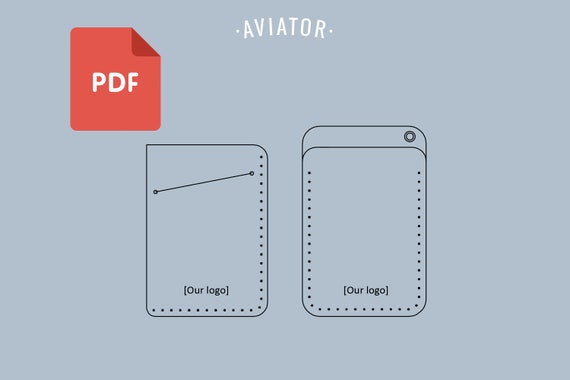 PDF Cardholder 6-7 Template Simple Wallet Card wallet | Etsy
