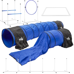 Better Sporting Dogs Deluxe Agility Equipment Set | 3 Jumps | 2 Tunnels with Sandbags | Weave Poles | Pause Box