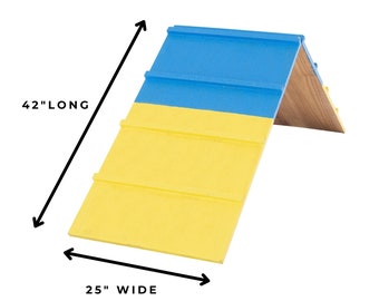 Kuabiz Dogs Agility A-Frame 74.8 X 18.9 Inch Dog Agility Equipment A Frame Agility Training Equipment Dog Non Slip Agility Course Equipment For Dogs Jumping Outdoor Dog Pet Ramp Climbing Playground