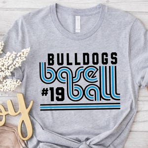 Personalized Name and Numbered Baseball T shirt, Custom Baseball Mom Tee,High school Baseball Sport T-Shirt Baseball School Team gift Shirt